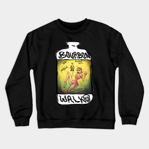 Bourbon Ghoul Walk Crewneck Sweatshirt by Groovy Ghoul